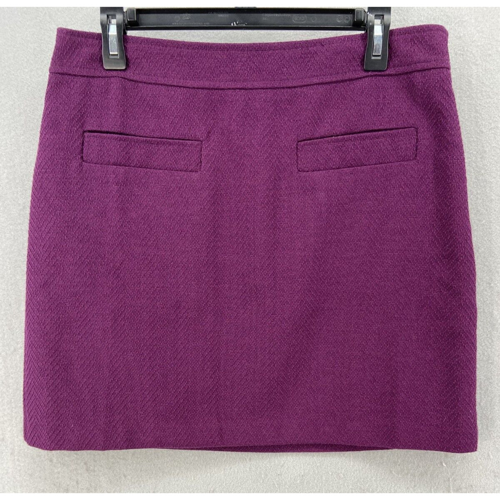 NWT Ann Taylor Loft Skirt Women Sz 10 Wine Pockets Lined Side Zip Career
